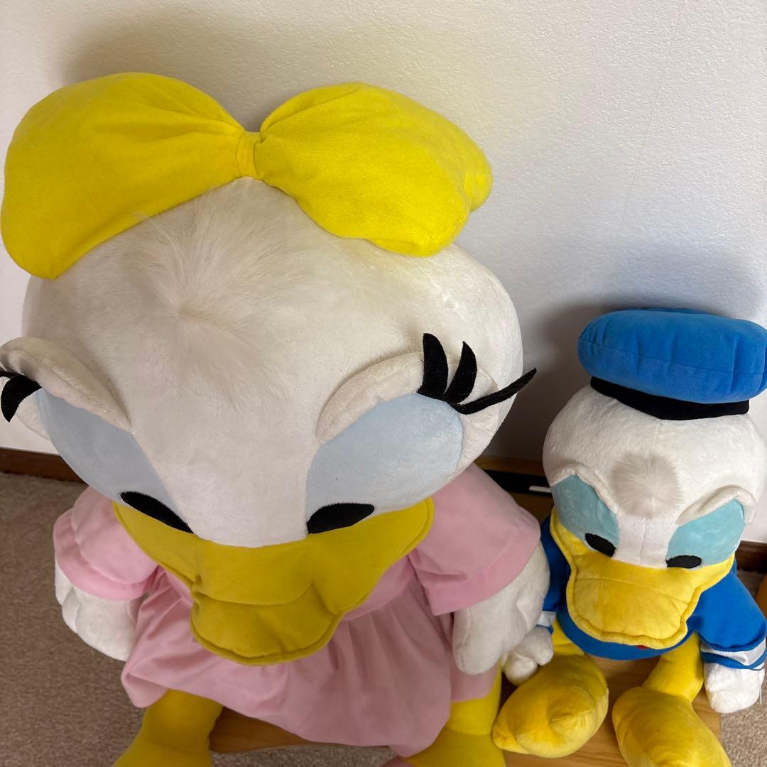 【特大・希少】ドナルド＆デイジー ぬいぐるみセット 2体セット　タグ付き