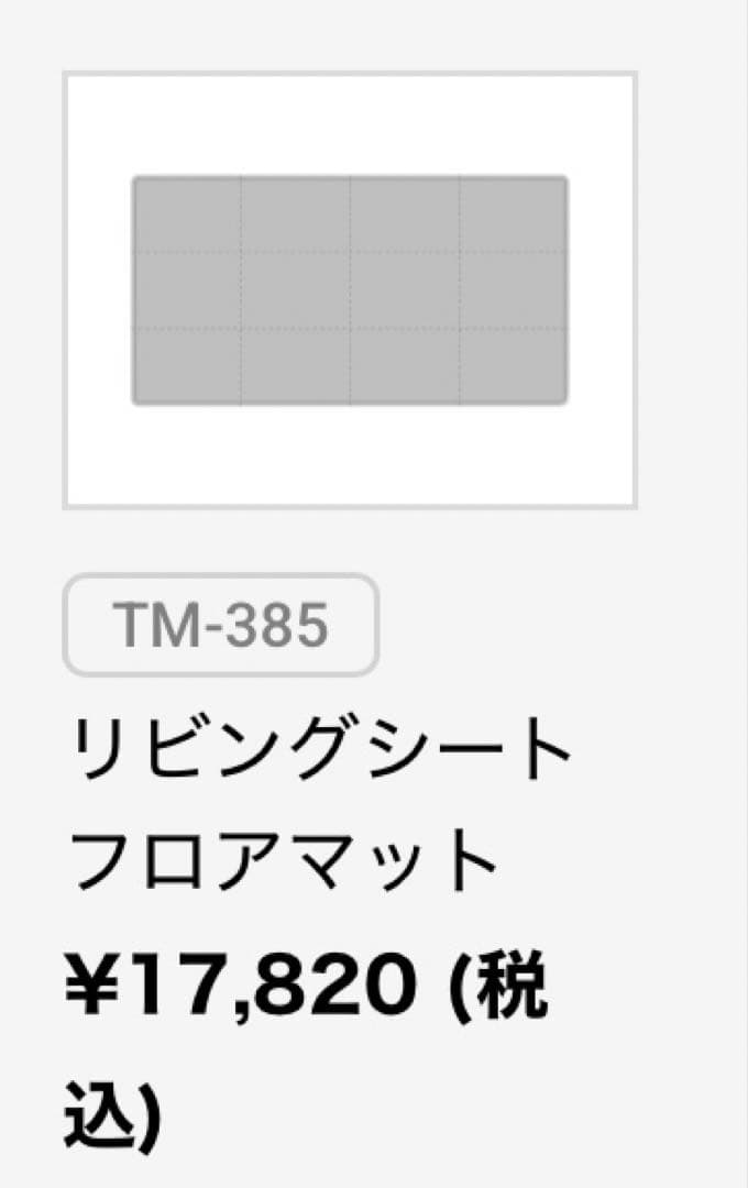 スノーピーク　リビングシートフロアマットTM-385①