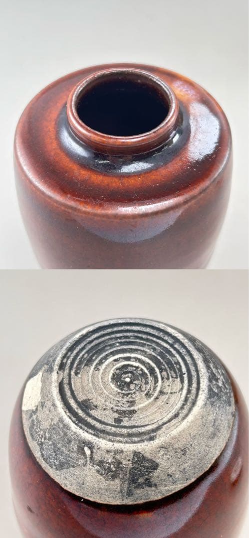 B69 茶道具　京焼　肩衝茶入　仕覆付　共箱