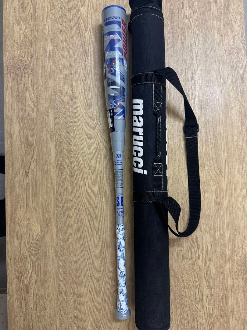 Marucci 軟式バット グレー/ブルー バットケース付き
