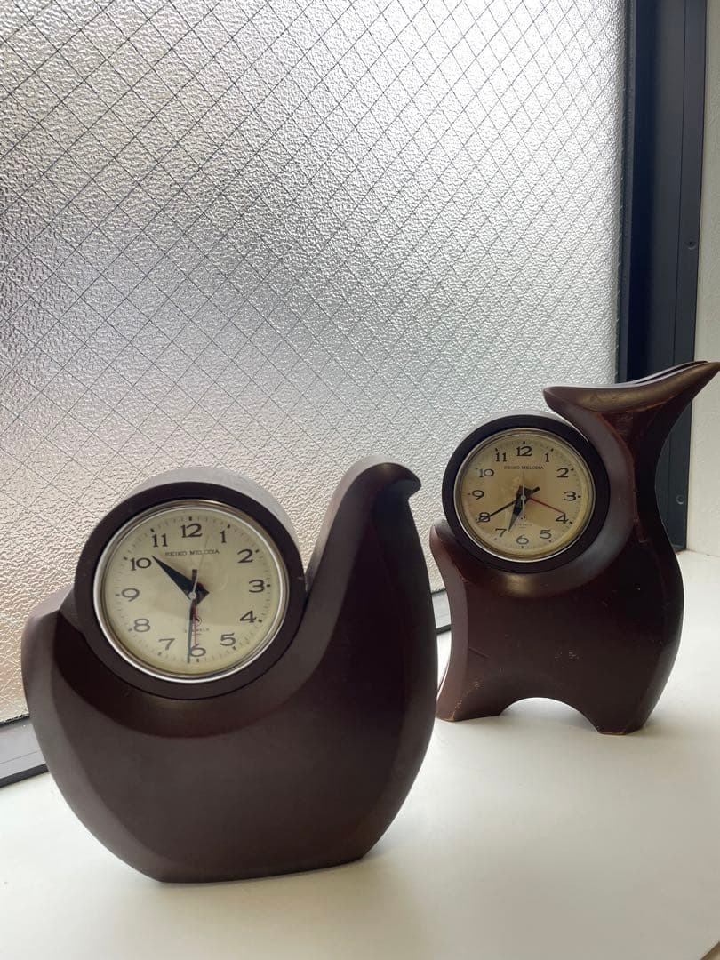 SEIKO オルゴール置き時計　鹿　オブジェ　ポストモダン　民藝