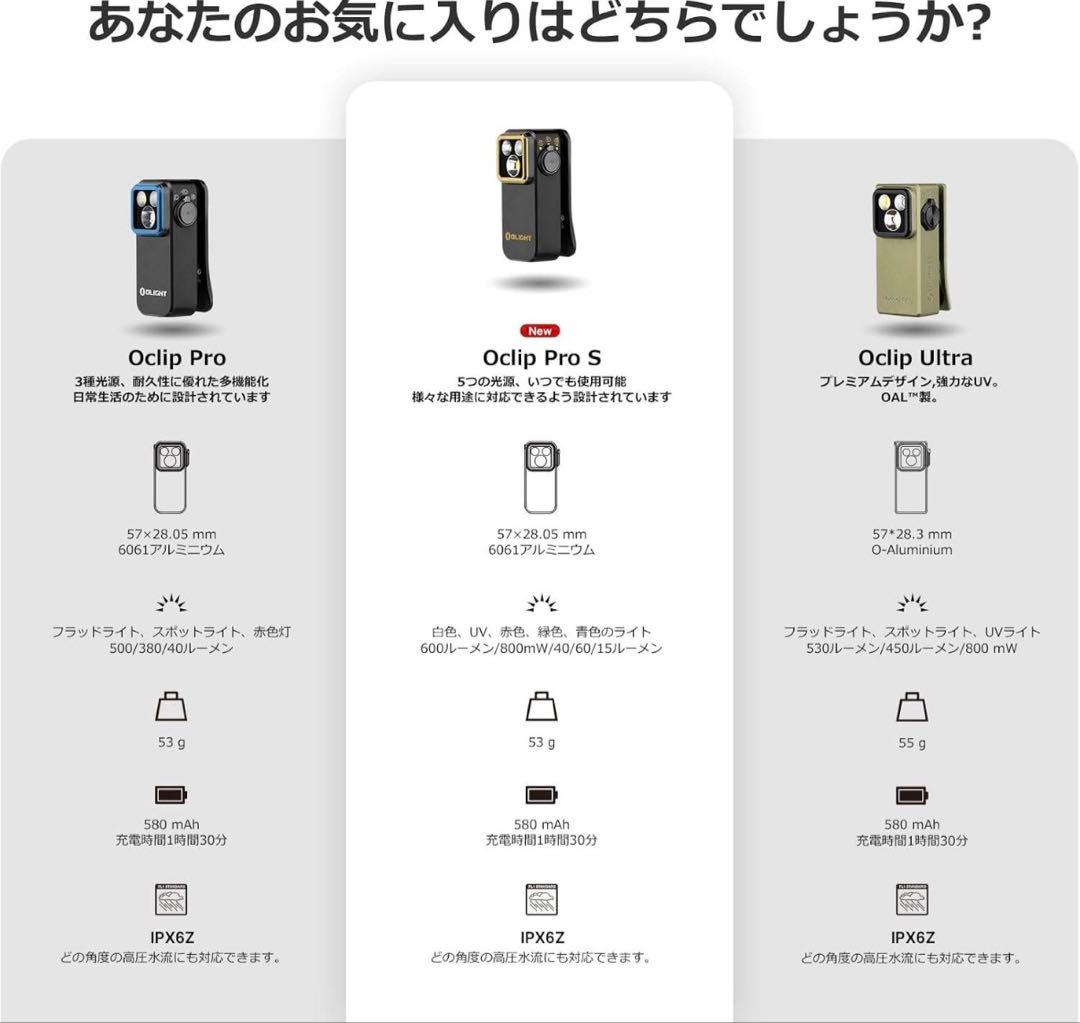 オーライト olight Oclip Pro S 5-in-1 クリップライト