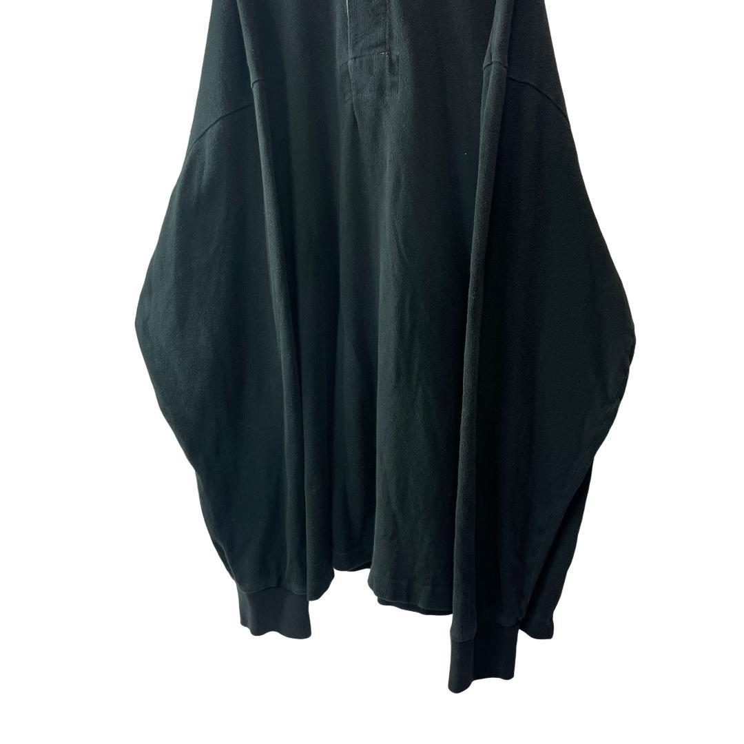 90s-00s ポロバイラルフローレン ラガーシャツ ラグビーシャツ 黒 3XL
