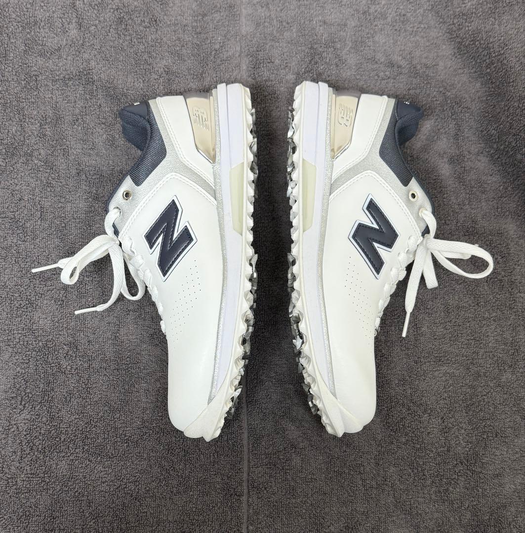【未使用レベル】new balance ゴルフシューズ 25cm ソフトスパイク