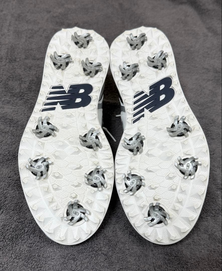 【未使用レベル】new balance ゴルフシューズ 25cm ソフトスパイク