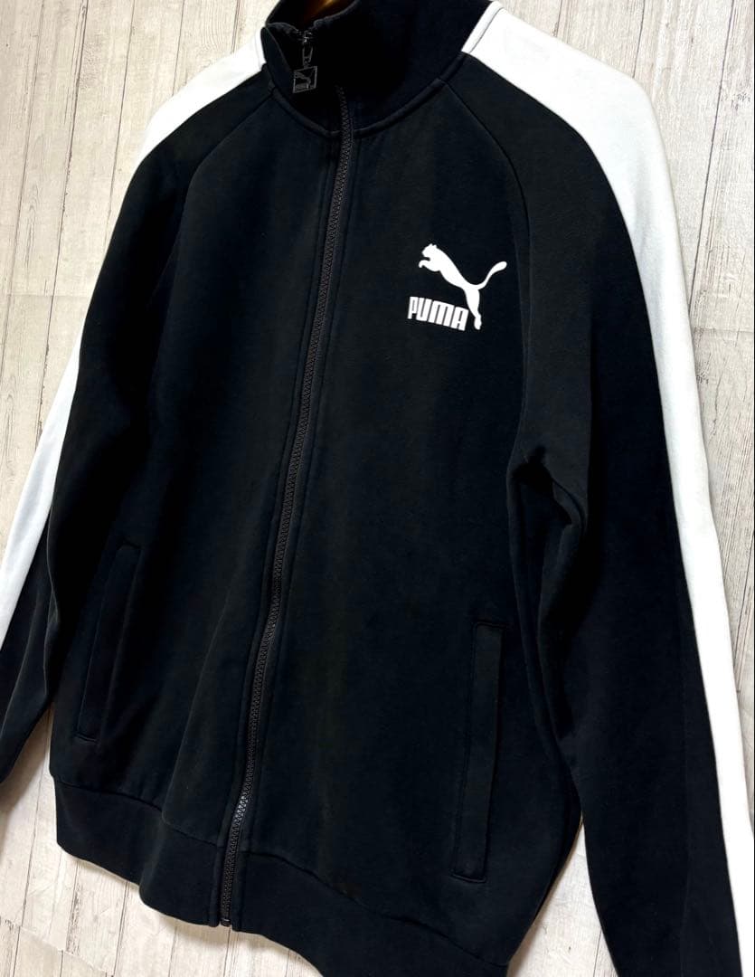 【美品】 プーマ ICONIC T7 トラックジャケット ロゴ サイドライン