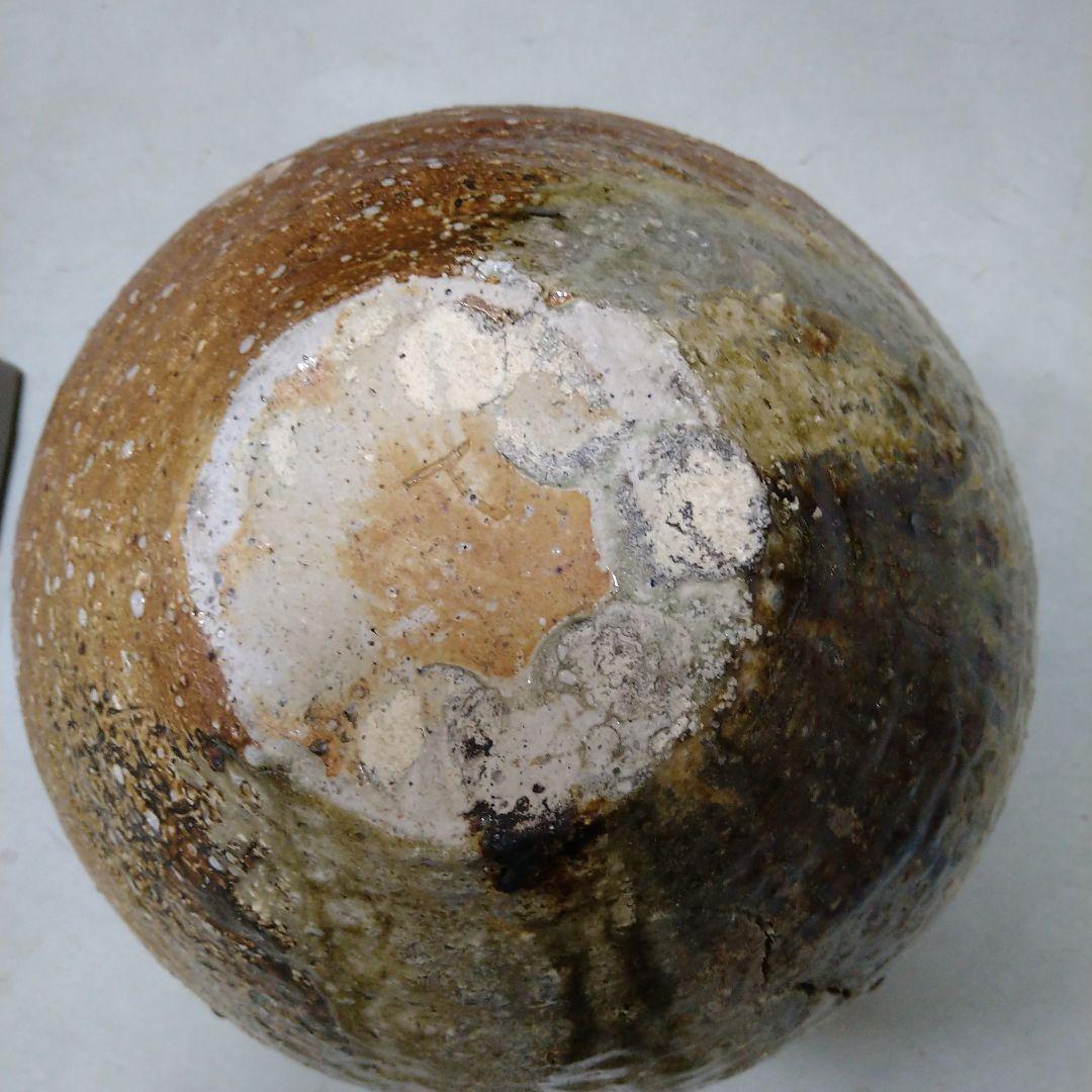 飾り壷　茶色の陶芸壺 直径約30cm 高さ約40cm　お猪口　大きいサイズ