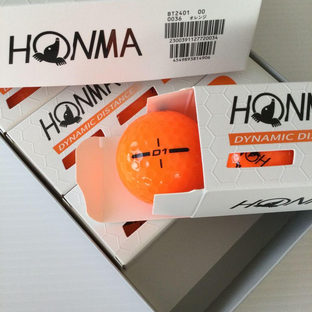 本間ゴルフ　ホンマ　HONMA D1 　4ダース　オレンジ