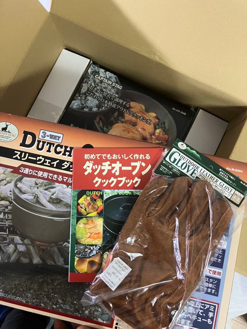 未使用 キャプテンスタッグ　ダッチオーブン ビギナーセット 25cm キャンプ