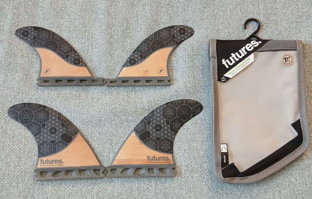 美品 futures フューチャーフィン QUAD RASTA BAMBOO