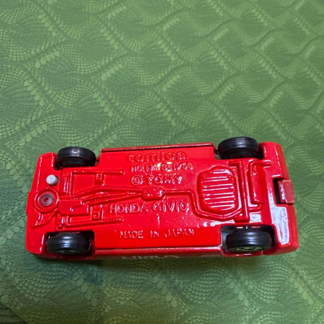 トミカ　日本製No.17ホンダシビック3ドア（レース仕様）
