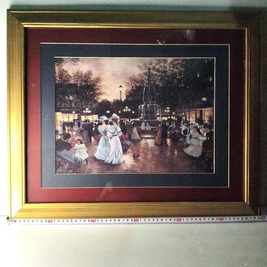 2枚組絵画✨Christa Kieffer ガラス 額縁 アート インテリア