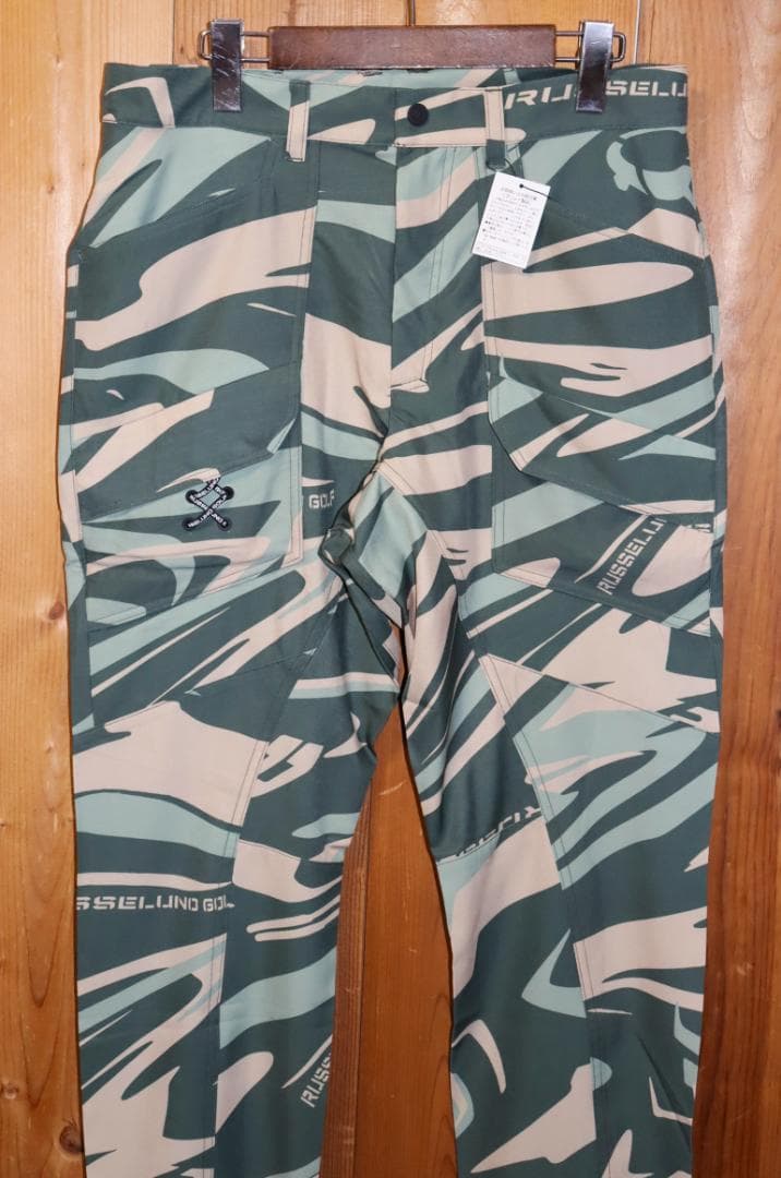 新品 ラッセルノ コⒽバット ポケット カモフラ ゴルフパンツ (5/L) h