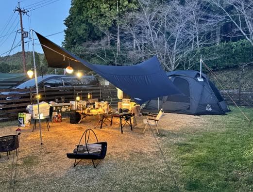 M-㉒【訳ありUSED】G-tent-M200 ドームテント 黒 4-6人用 黒