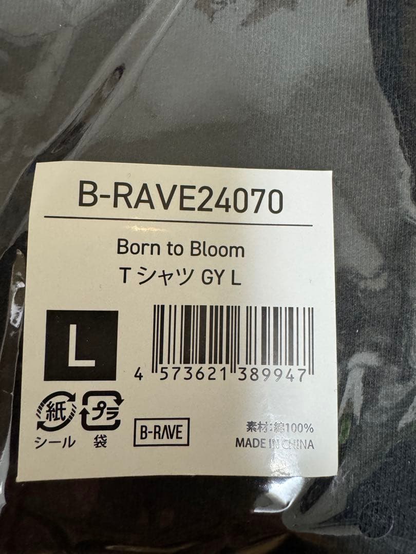 HANA Tシャツ　Born to Bloom GY Lサイズ