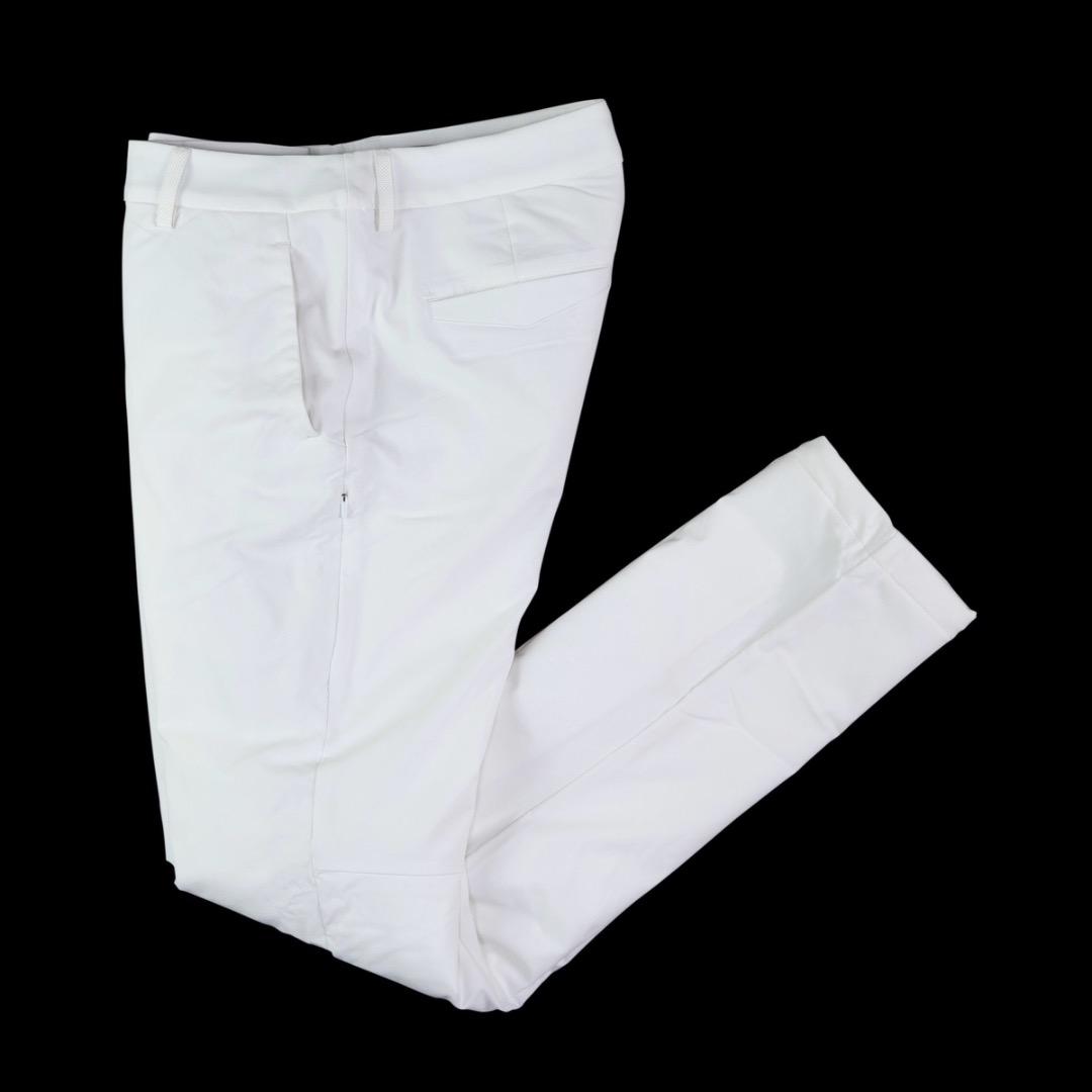 【L】秋冬 定価26,400円 アディダス ゴルフ 保温テーパード中綿 パンツ白