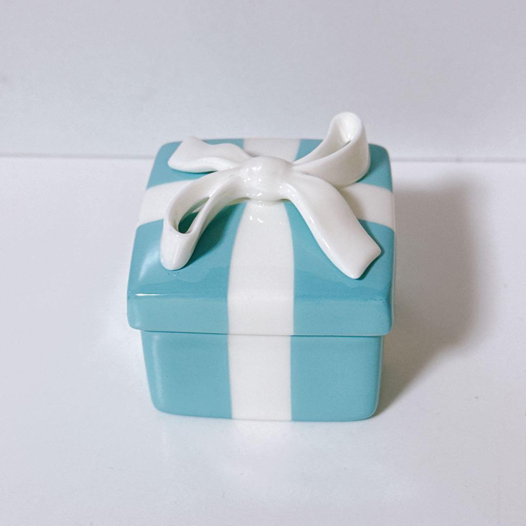 【美品】Tiffany＆Co ティファニー ミニブルーボウボックス 箱付