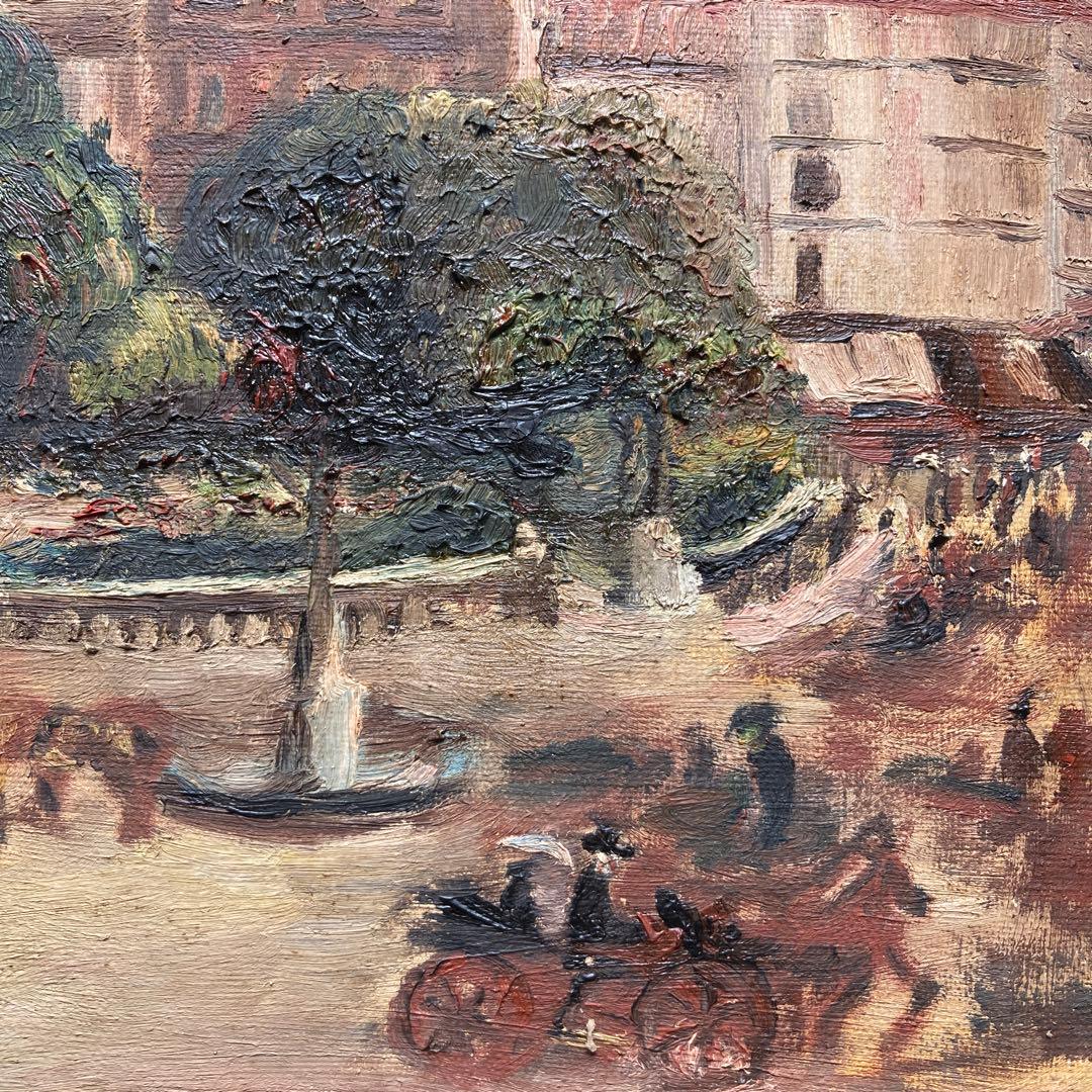 ルノアール模写生田実Place de laTrinite額44×53絵24×43