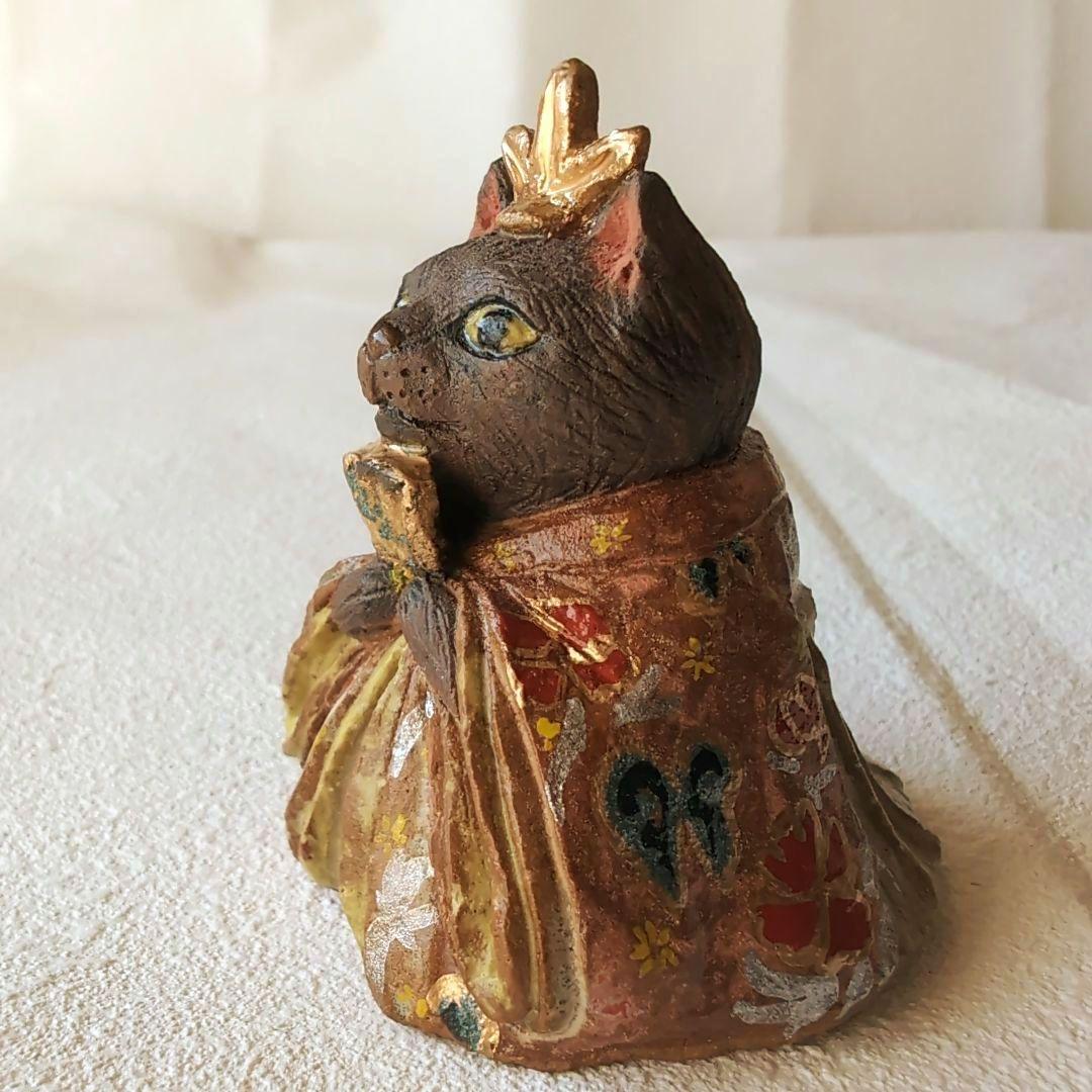 猫の雛人形5 陶器製 伝統的スタイル