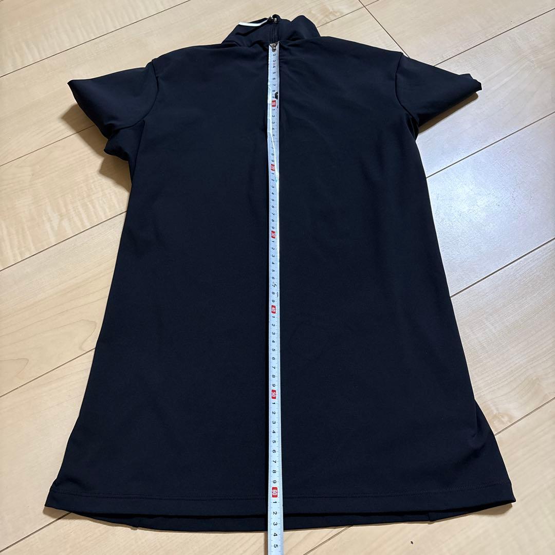 デサント【LUXE】ゴルフ　モックネックシャツ　スカート　上下2点セット　L/M