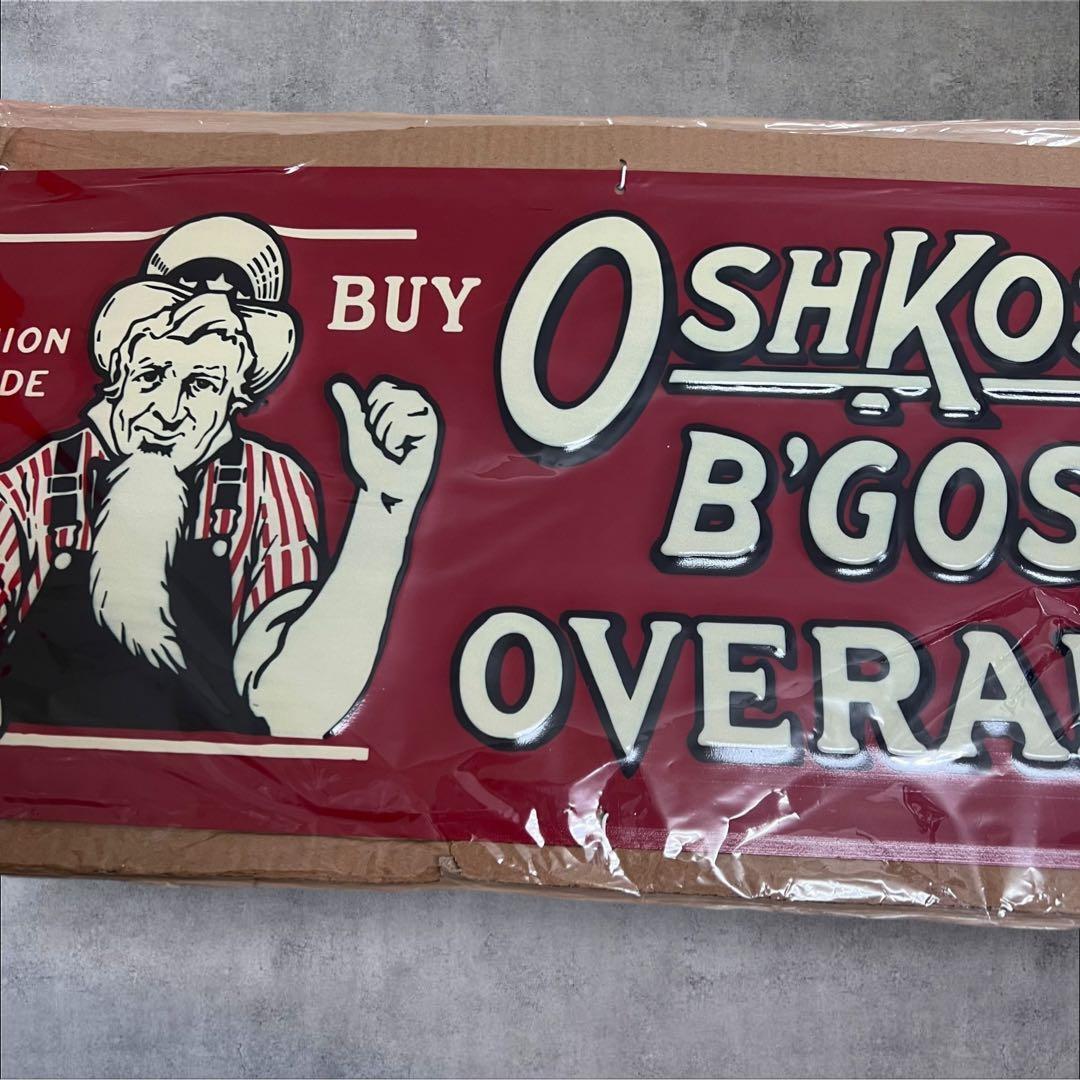 OSHKOSH B'GOSH OVERALLS ブリキ 看板 復刻品 US雑貨