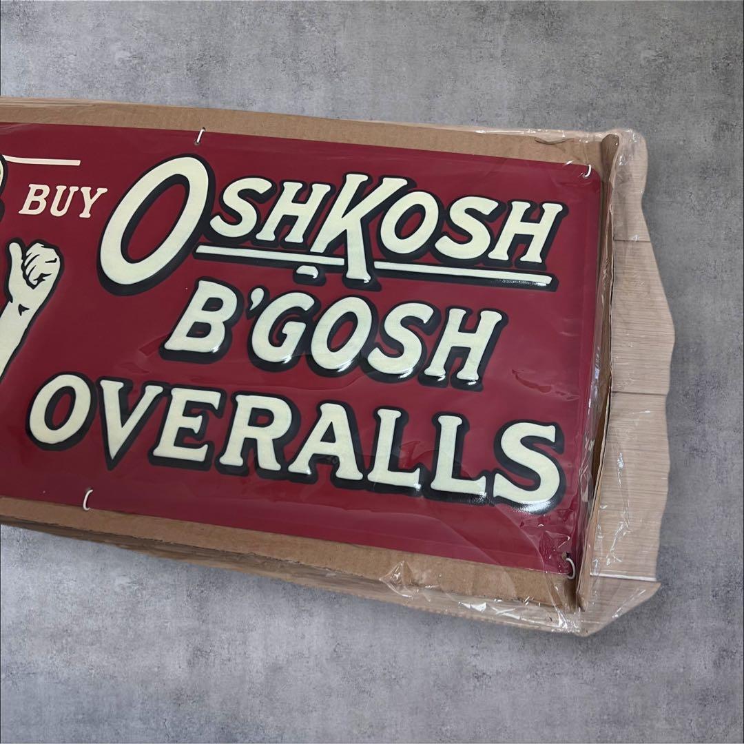 OSHKOSH B'GOSH OVERALLS ブリキ 看板 復刻品 US雑貨