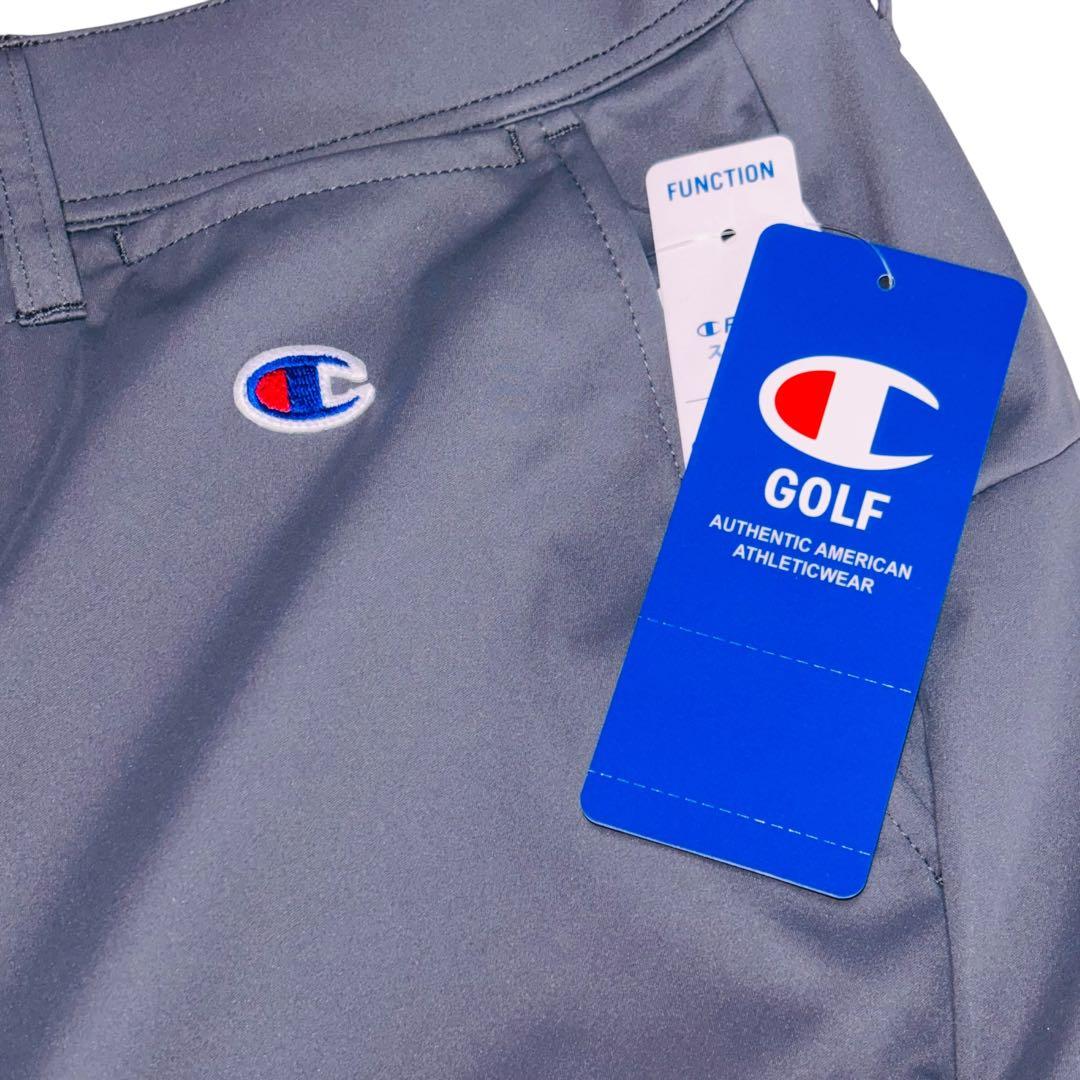 新品 チャコールグレー チャンピオン ゴルフパンツ メンズ ストレッチXL