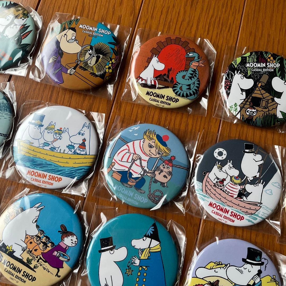 ムーミンショップカジュアルエディション 限定ランダム缶バッジコンプリート