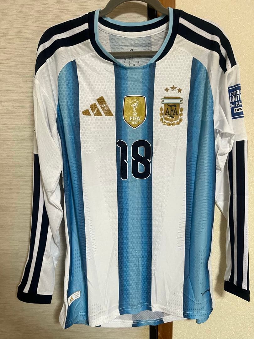 【新品未使用】ニコパス　アルゼンチン代表　選手仕様2026ホーム長袖フルパッチ