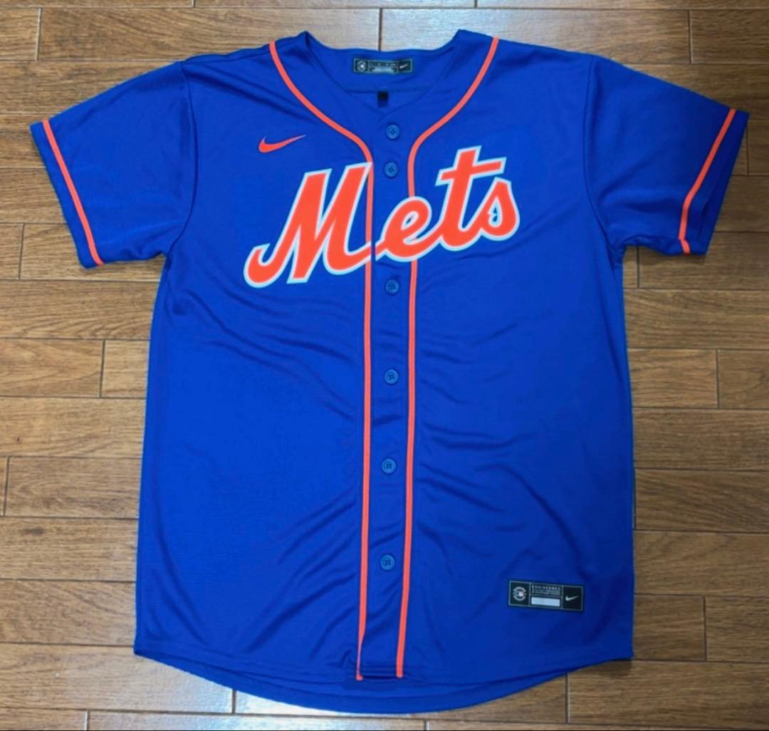 【NIKE】MLB・ニューヨーク・メッツ・ベースボールシャツ・Lサイズ