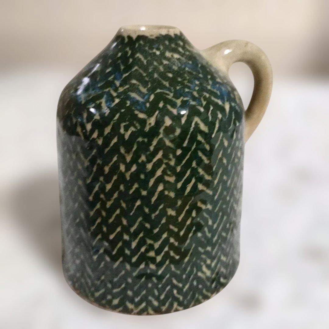 【SALE】島岡 桂　縄文象嵌扁　壷