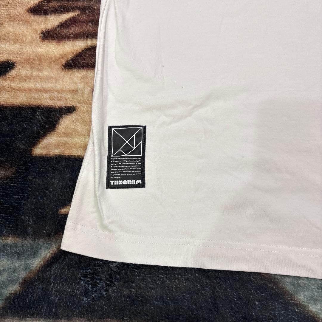 TANGRAM モックネック　バックプリントＴシャツ XL ほぼ新品