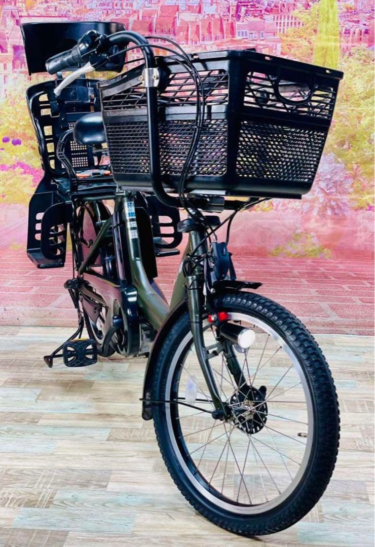 K2126 電動自転車ヤマハ子供乗せ 20インチ 8.9Ah グリーン