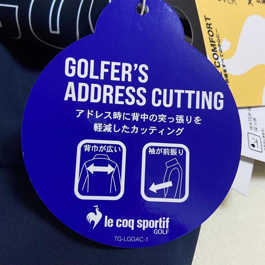 ルコック ゴルフ ダンボール フルジップ ジャケット メンズ Lサイズ ネイビー