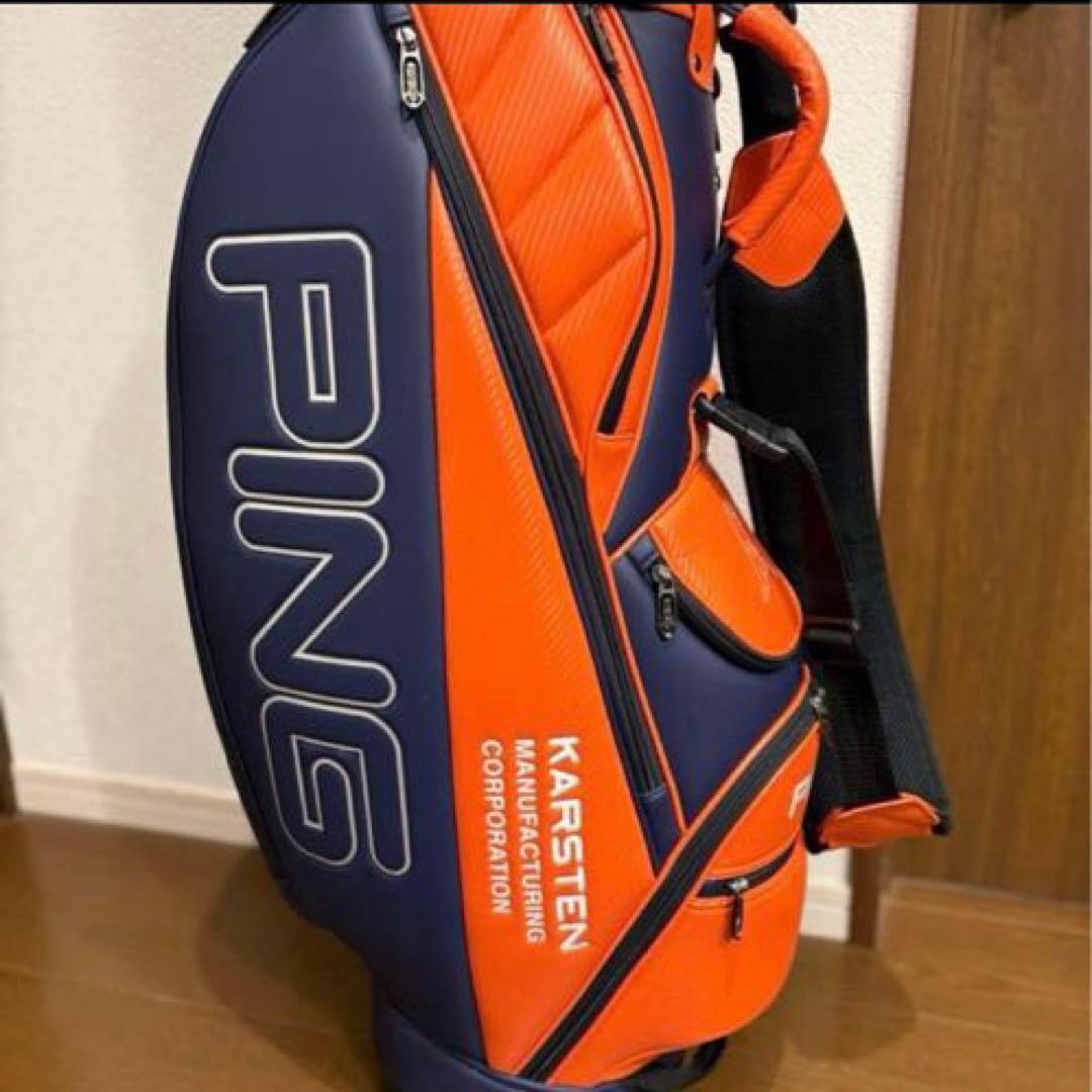 PING ピンの2021年モデル「バイカラー」キャディーバック OR/NV 9型