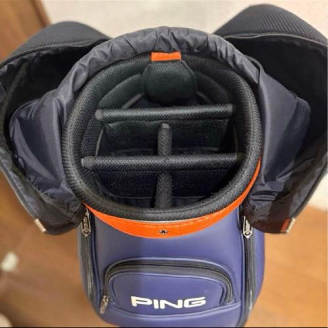 PING ピンの2021年モデル「バイカラー」キャディーバック OR/NV 9型
