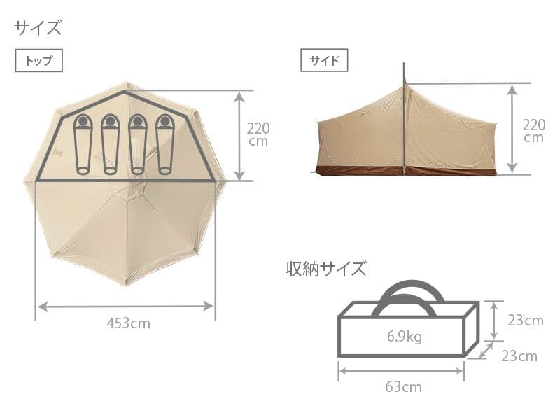 DOD タケノコテント用インナーテント　 TN4-797　新品未開封品