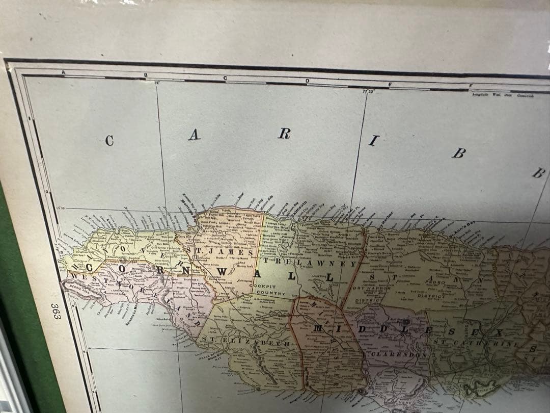 1901年 e F Cram 「JAMAICA」アンティーク 地図