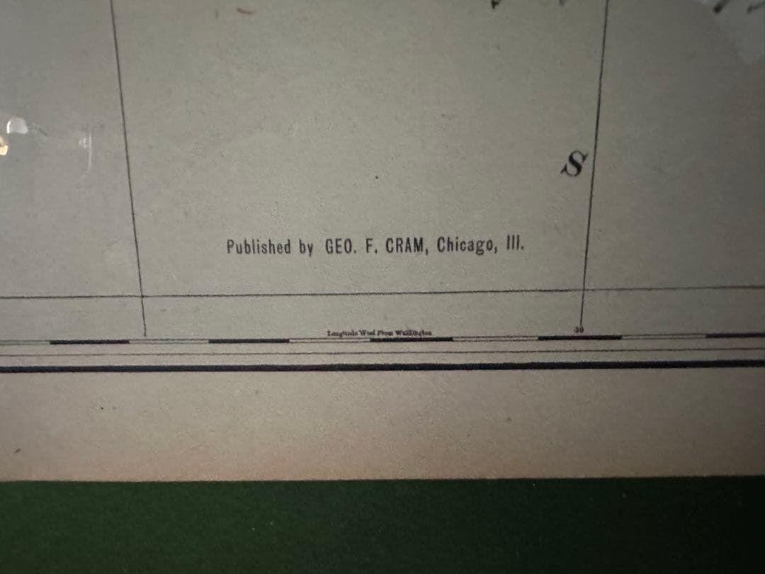 1901年 e F Cram 「JAMAICA」アンティーク 地図