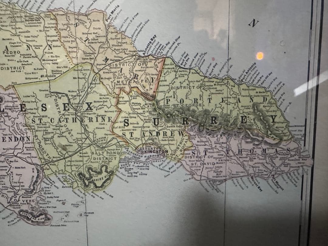 1901年 e F Cram 「JAMAICA」アンティーク 地図