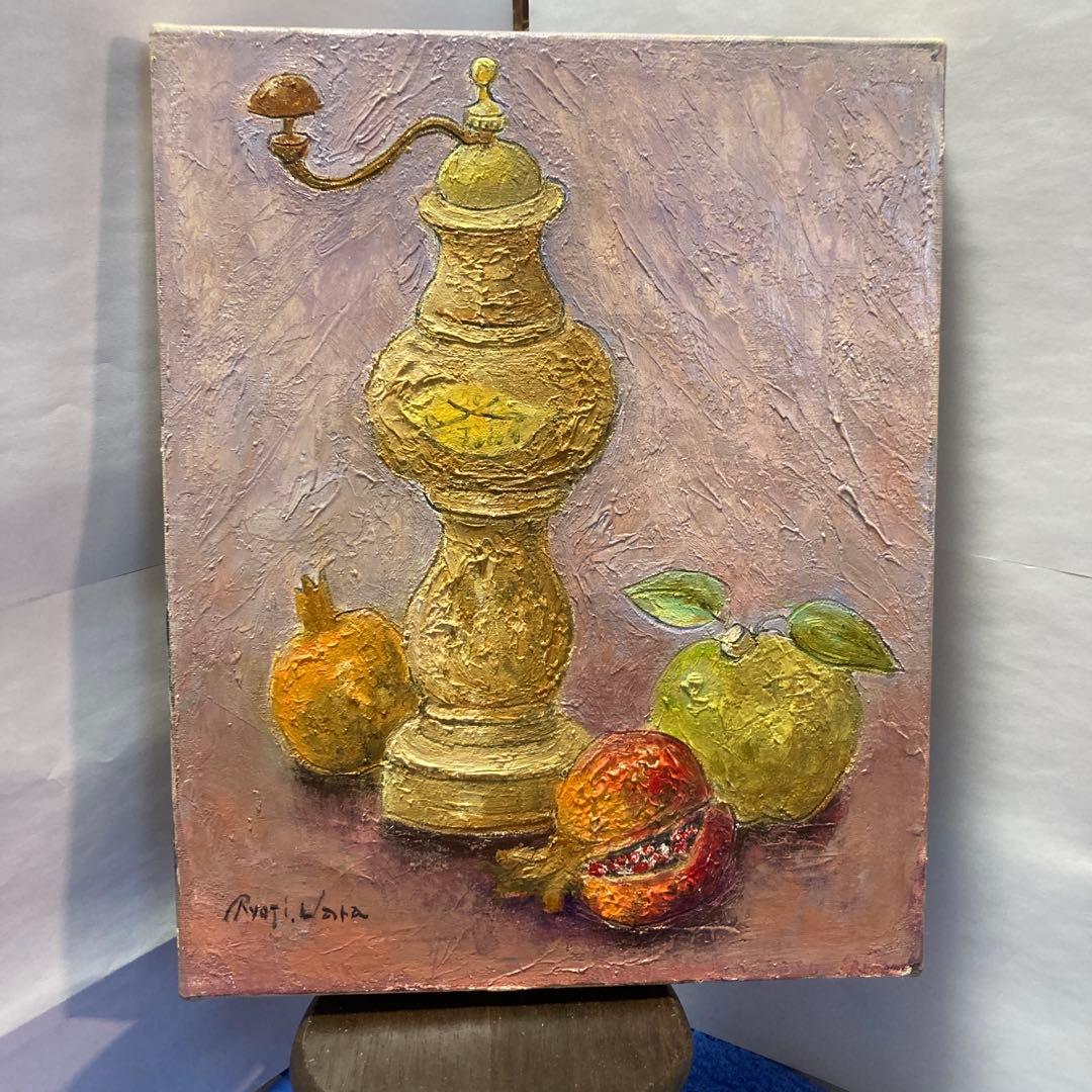 【3万円内で楽しむ本物絵画】二科会原良次先生の小さな静物画（F3号）