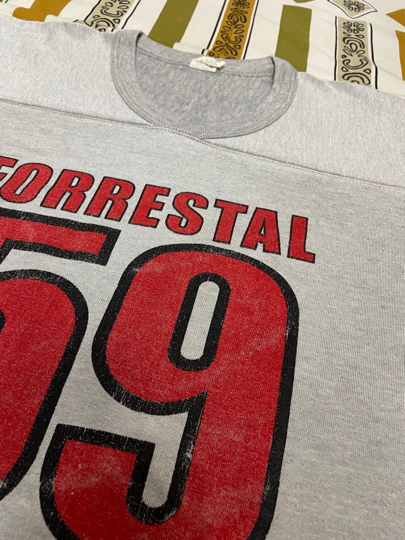 フォレスタル-59海軍◼️80sビンテージ◼️ミニタリー・フットボールTシャツ