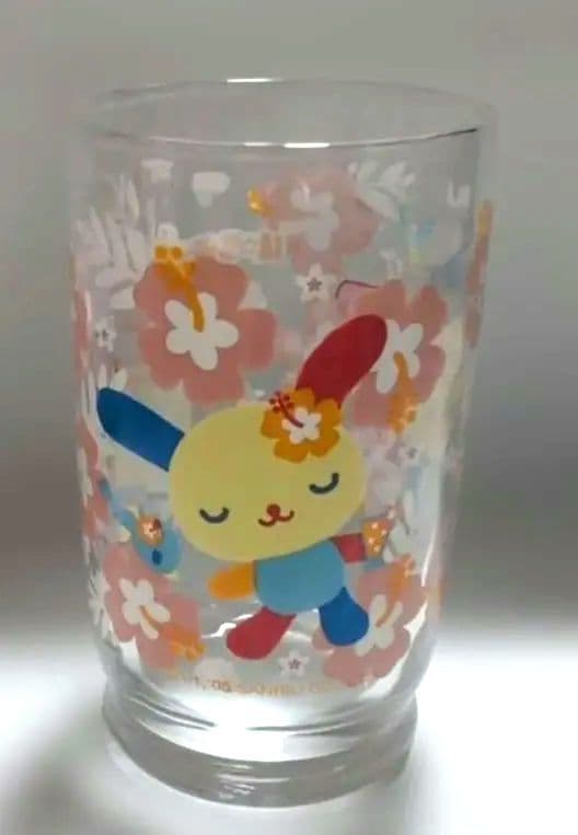 激レア！ウサハナ　グラス　ハイビスカス　2005年　レトロ　サンリオ