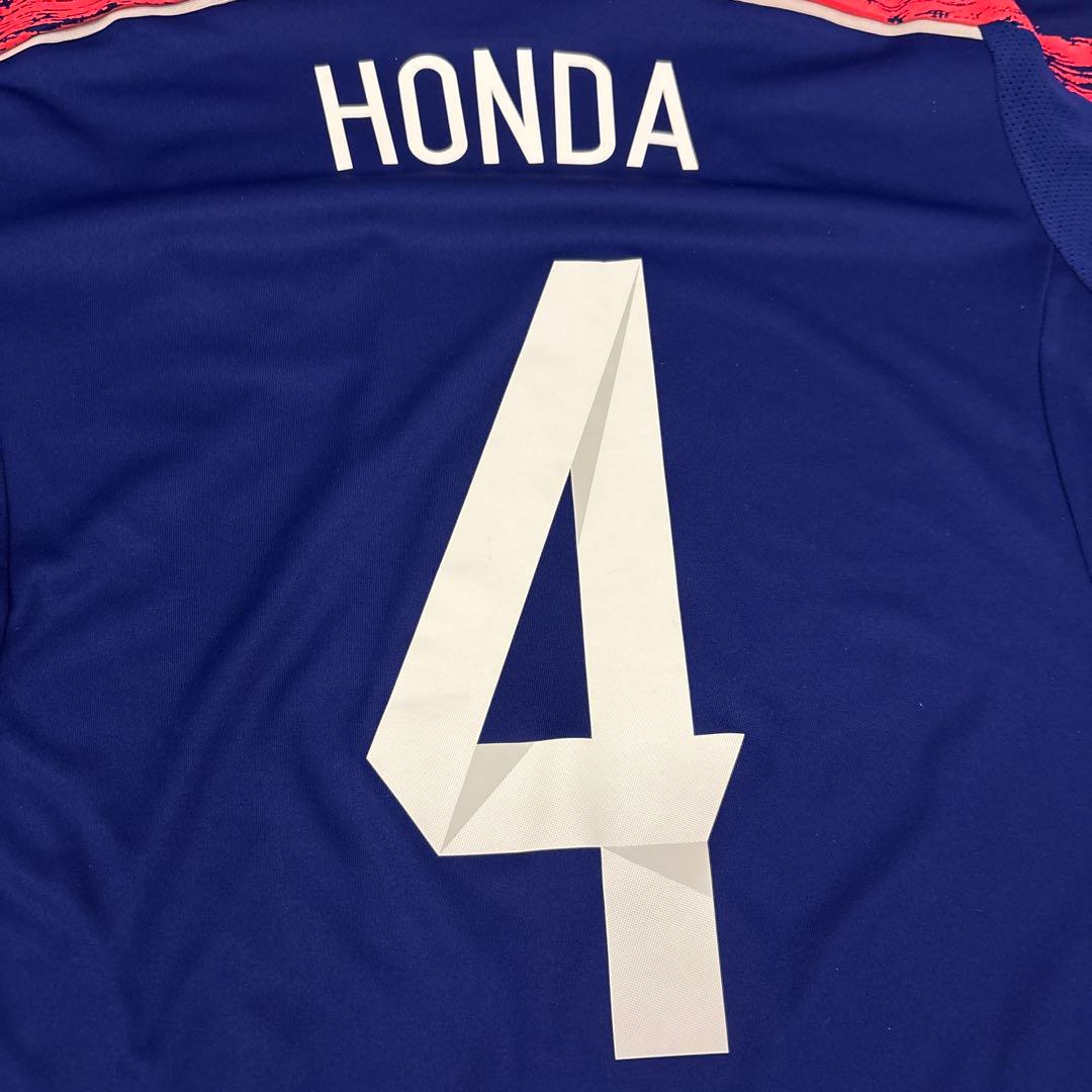 【美品】アディダス サッカー日本代表ユニフォーム 本田圭佑 4番 2014L相当