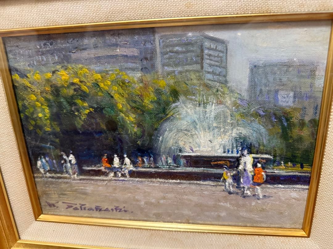 27.「公園（日比谷）」髙橋一善 油絵