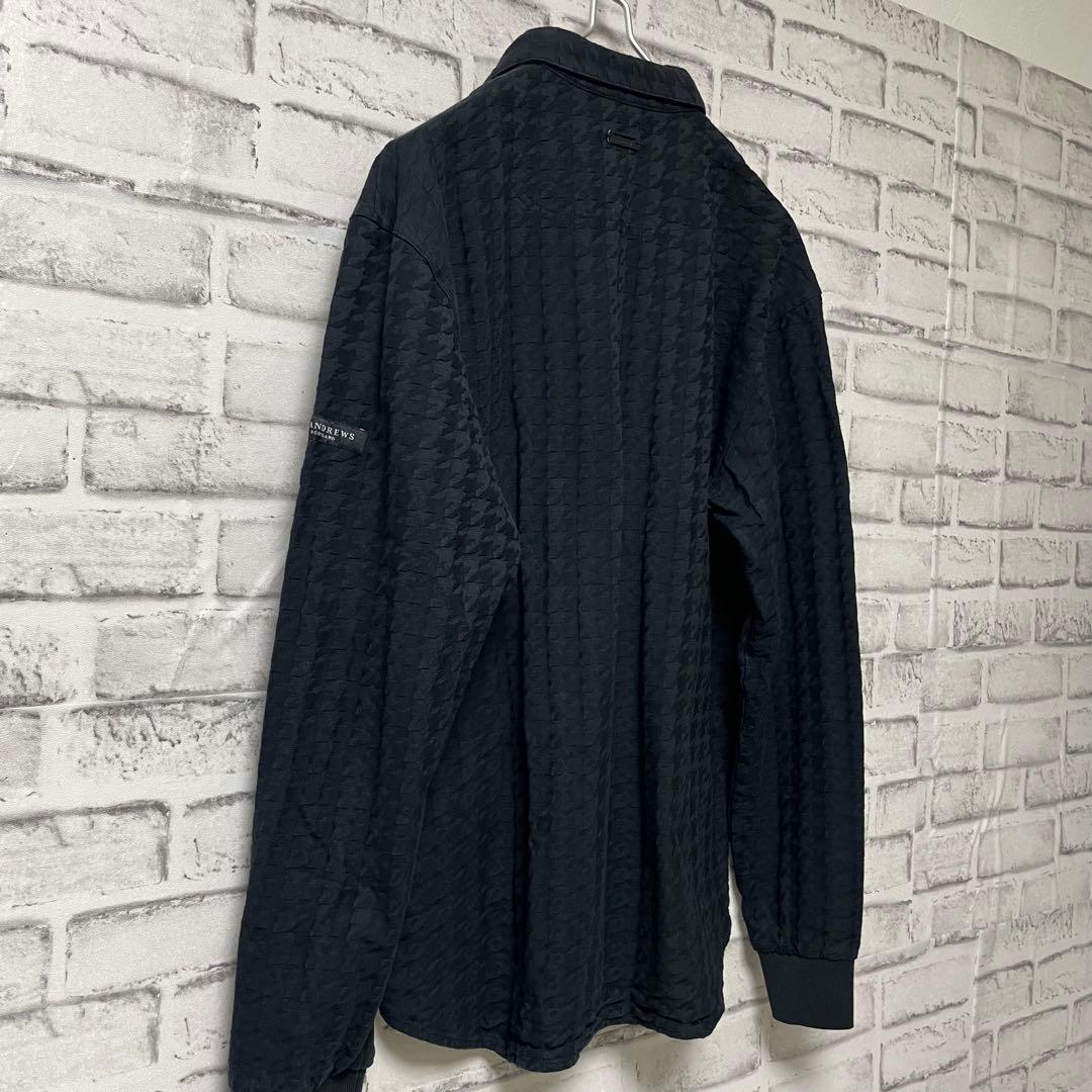美品！ St ANDREWS ブラック ポロシャツ 長袖 ゴルフウェア