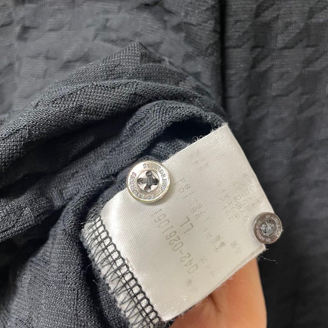 美品！ St ANDREWS ブラック ポロシャツ 長袖 ゴルフウェア
