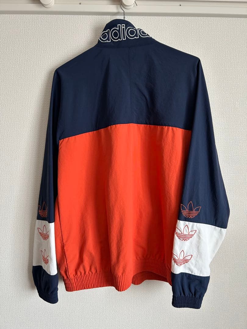 adidas ネイビーオレンジジャケット L