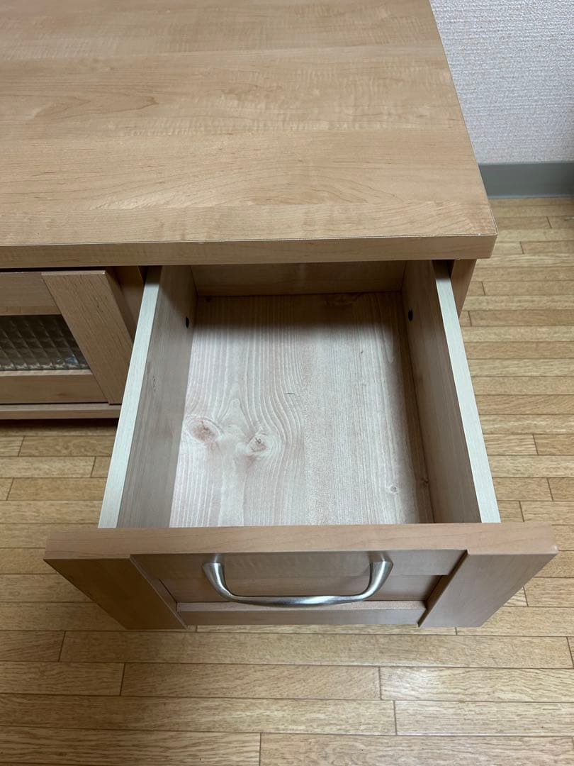 ナチュラルウッド テレビ台 引き出し付き