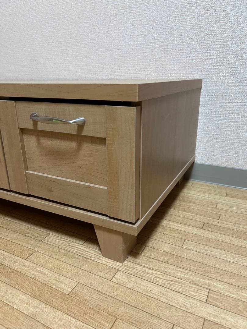 ナチュラルウッド テレビ台 引き出し付き